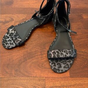 Michael Kors Black Leopard Sandals